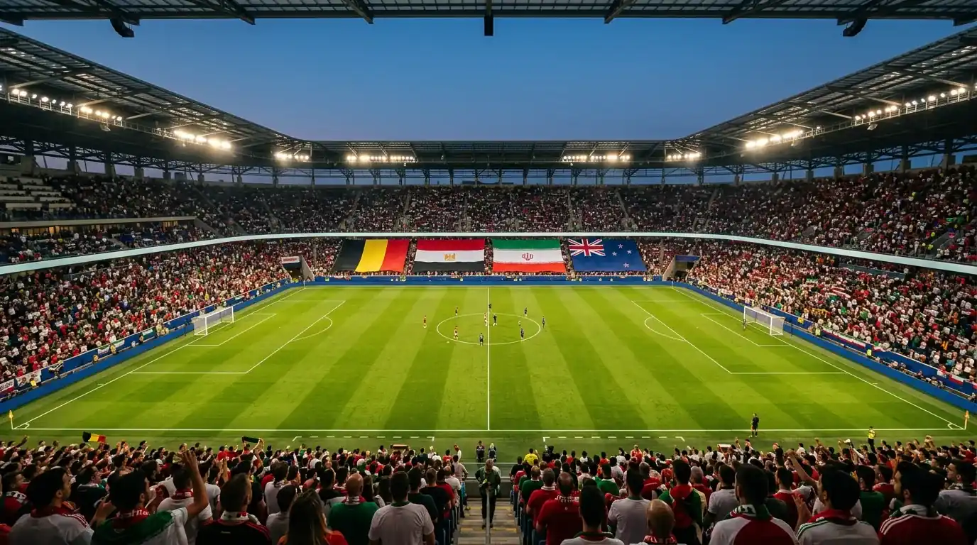 Overzicht van groep G op het WK 2026 met België, Egypte, Iran en Nieuw-Zeeland