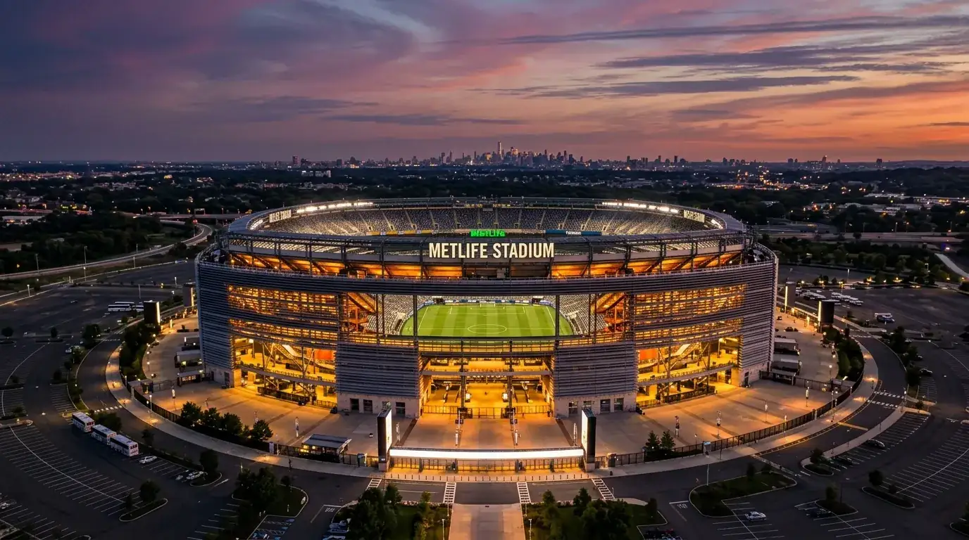 MetLife Stadium in East Rutherford, New Jersey, locatie van de WK-finale 2026