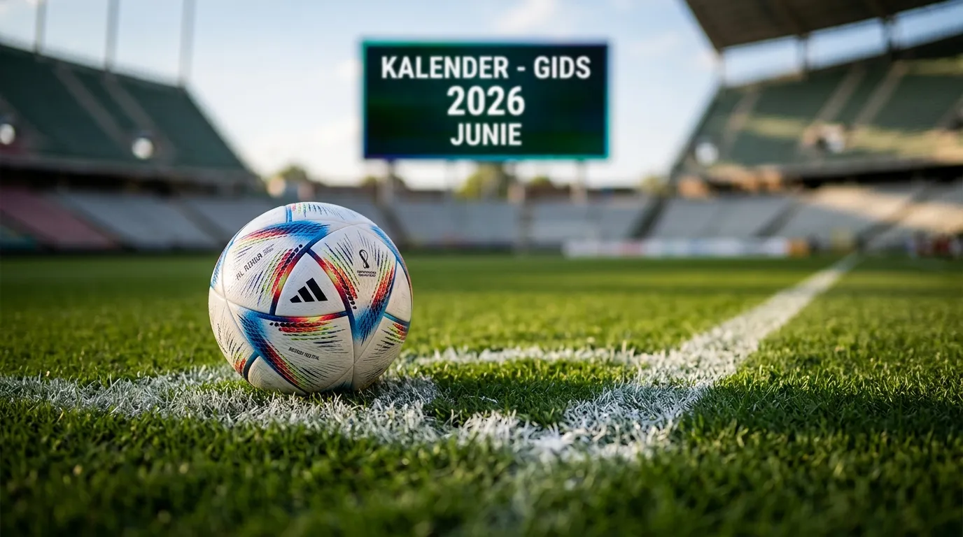 Kalender met belangrijke data van het WK 2026, van opening tot finale